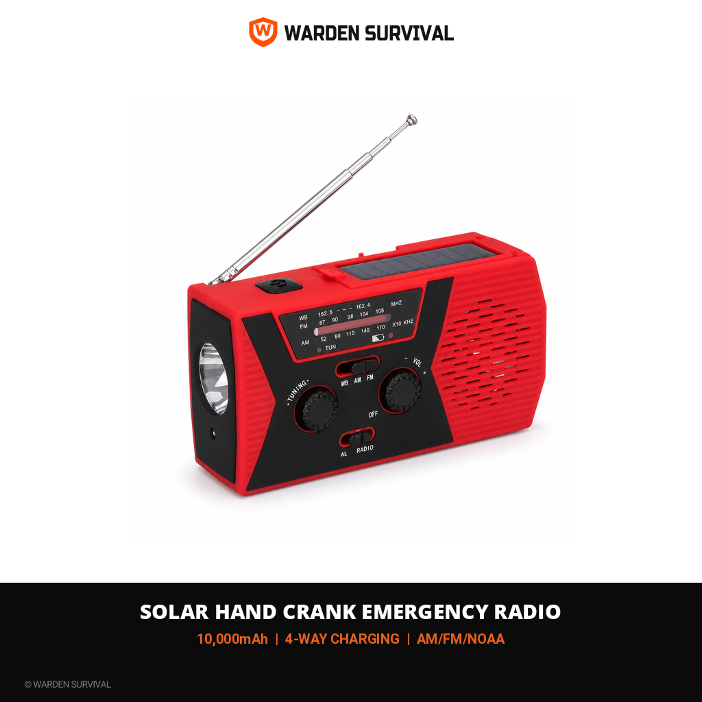 Warden Survival Lifeline Radio 4-in-1 Tool
