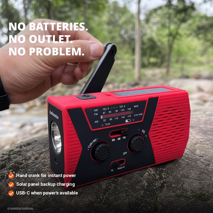 Warden Survival Lifeline Radio 4-in-1 Tool