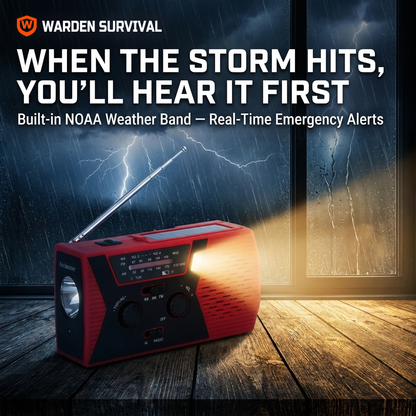 Warden Survival Lifeline Radio 4-in-1 Tool