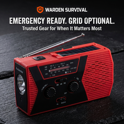 Warden Survival Lifeline Radio 4-in-1 Tool