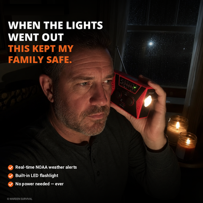 Warden Survival Lifeline Radio 4-in-1 Tool