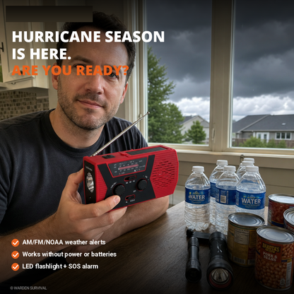 Warden Survival Lifeline Radio 4-in-1 Tool